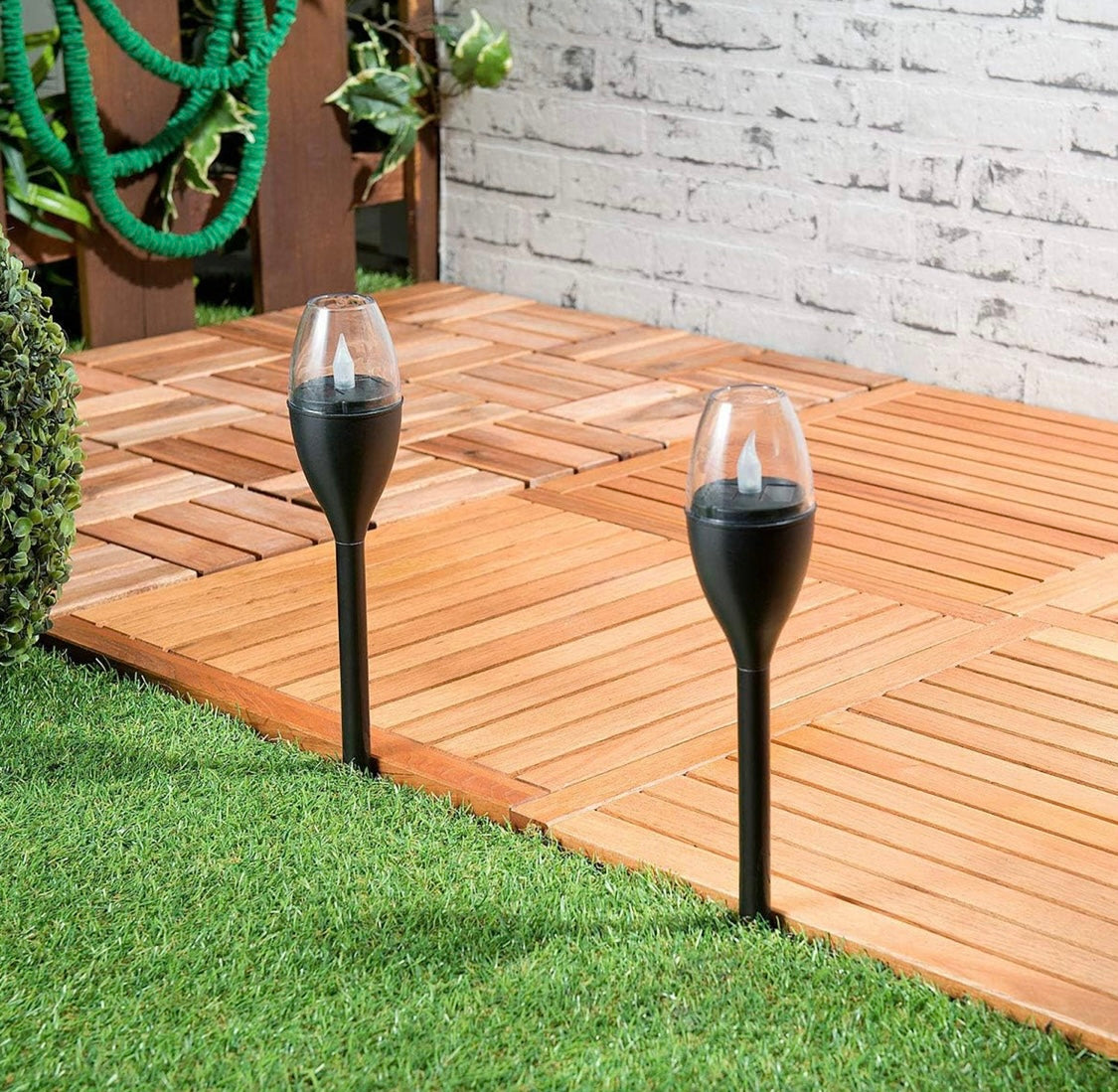 Solar-Powered Outdoor Pathway Garden Light
(2 PC)