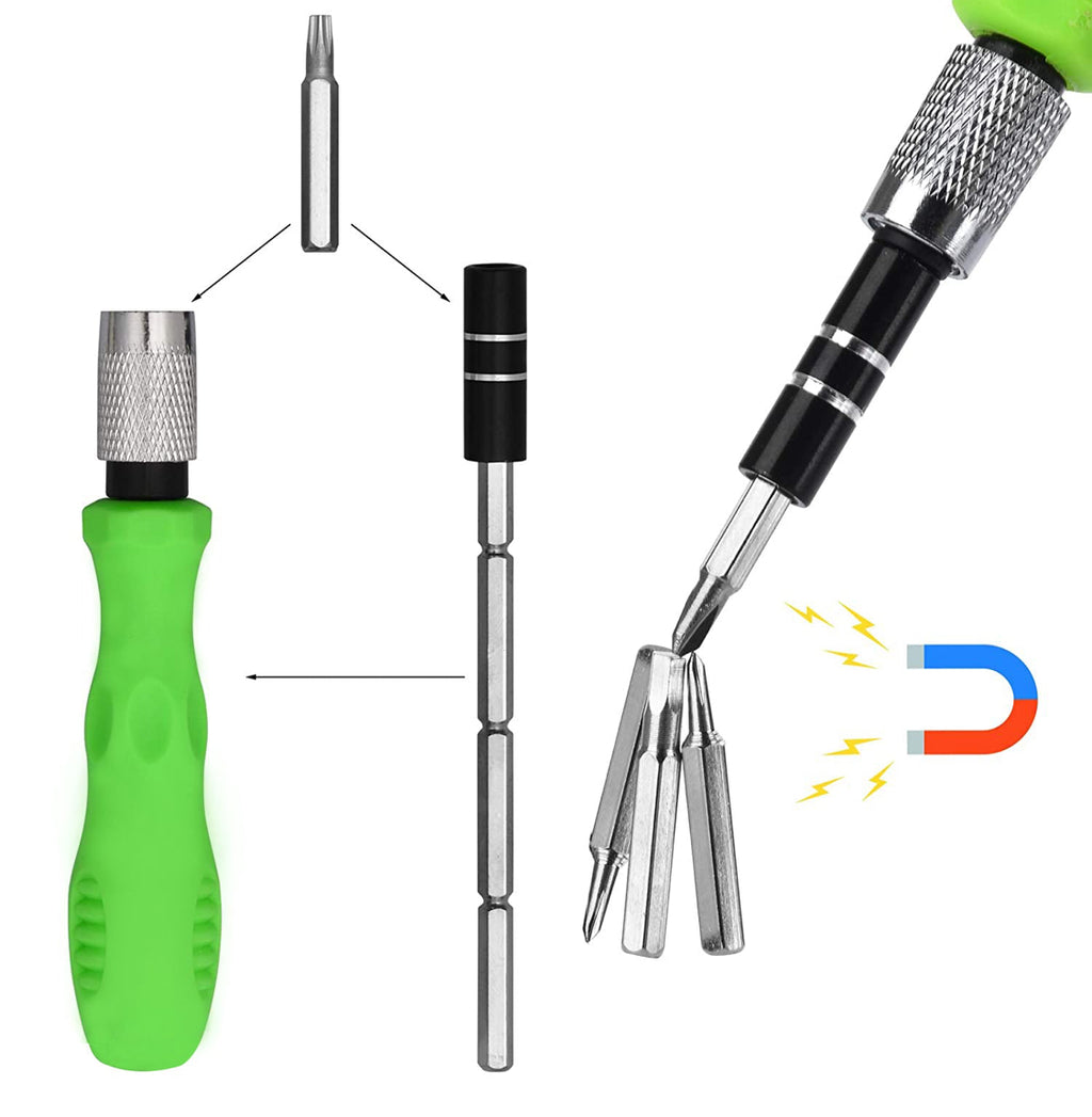 Mini Screwdriver Bits Set 32 in 1 with Magnetic Flexible Extension Rod