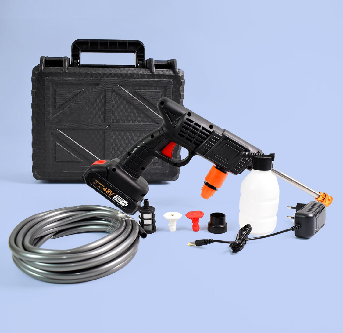 48V Rechargeable Electric Water Gun with Adjustable Nozzle Car washing Kit (48V / With Small
Box & Small Adaptor / 1 Set)