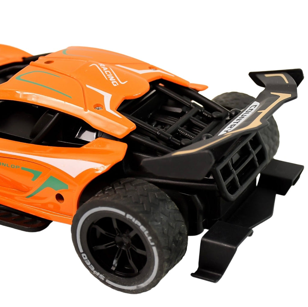 High-Speed RC Supercar Rechargeable Off-Road with Metal Body, LED Lights & Powerful Suspension