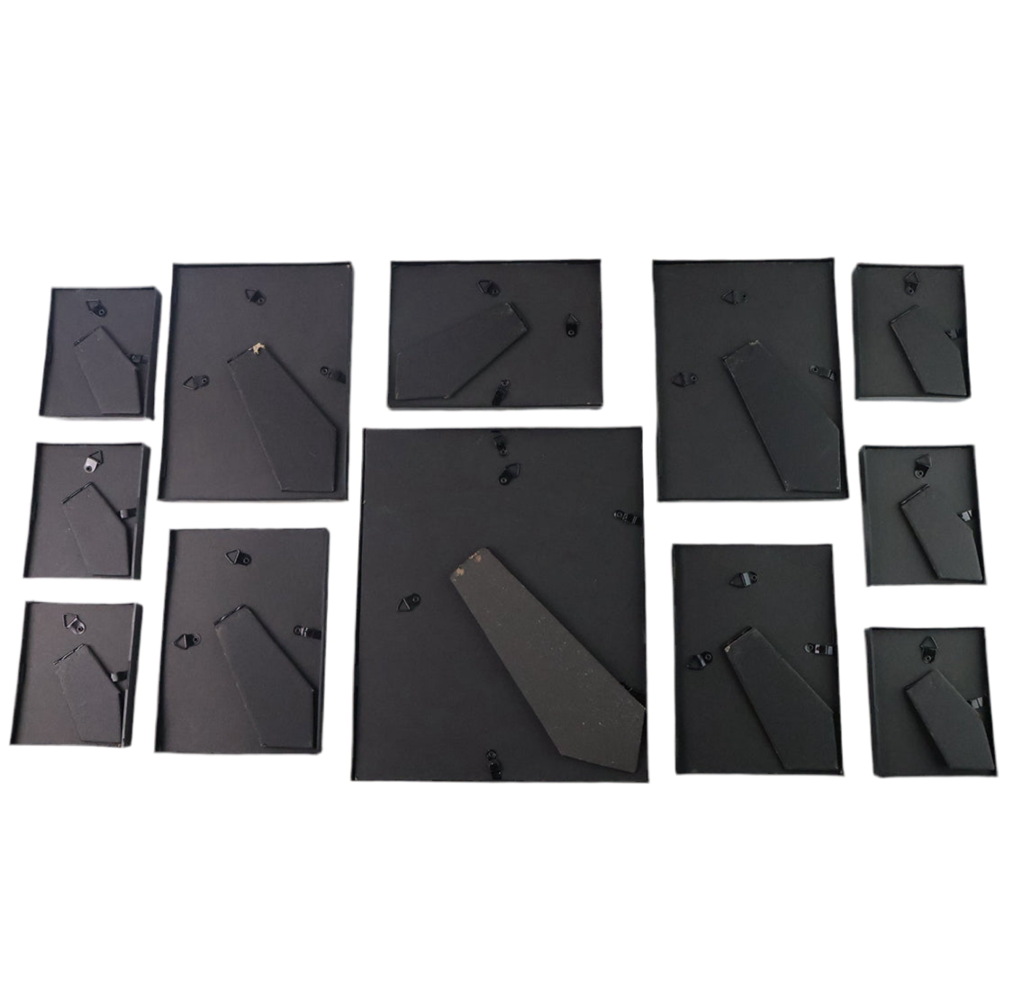 Premium Black Photo Frame Set - 12 Pcs Wall Hanging Gallery Frames for Home Décor