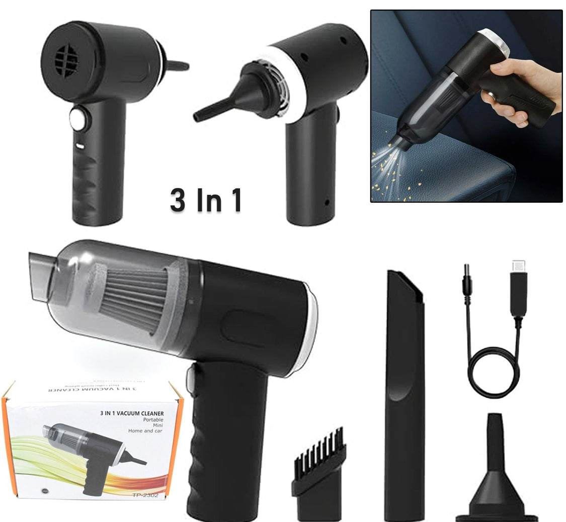 3 in 1 Car Mini Vacuum Cleaner